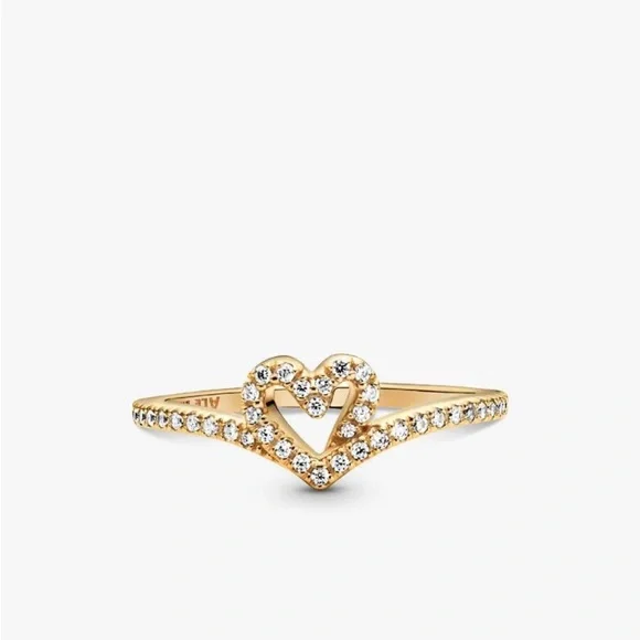 Pandora Gold Heart Ring - Picture 2 of 9
